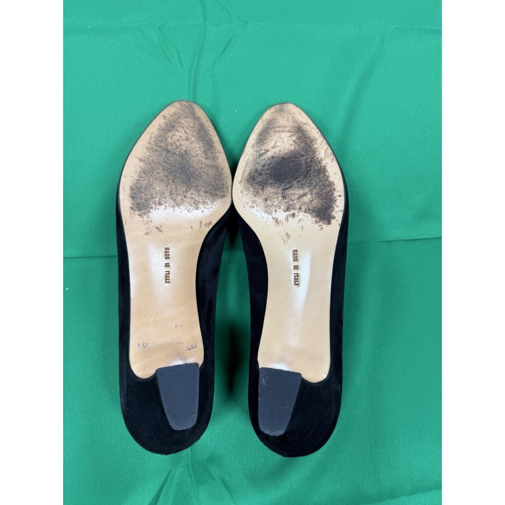 Salvatore Ferragamo Rio Black Suede Calf Low Heel Pumps Womens 8.5 B - Picture 7 of 8